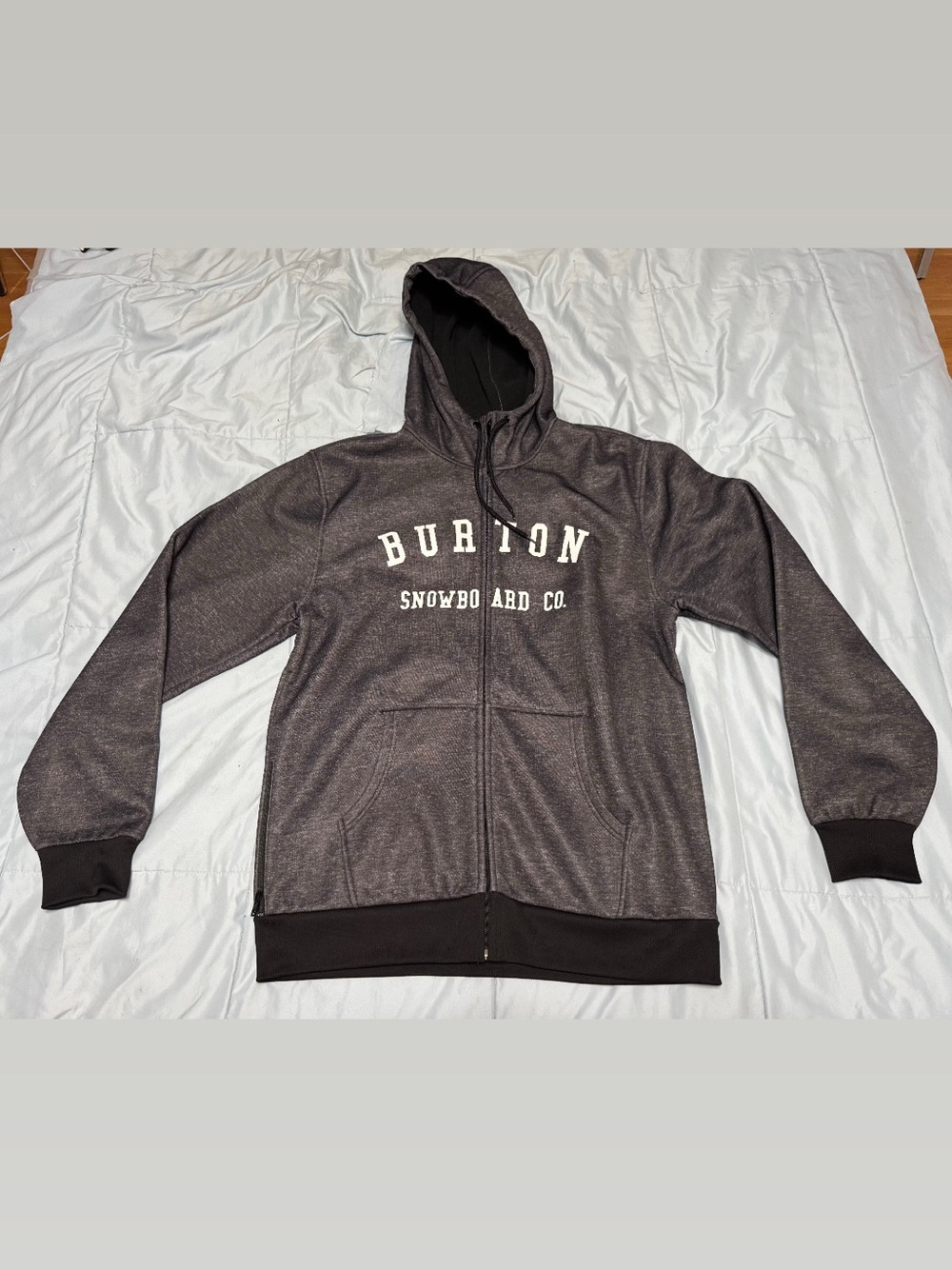 Burton Men's Dark Heather Zip Front Hoodie Jacket